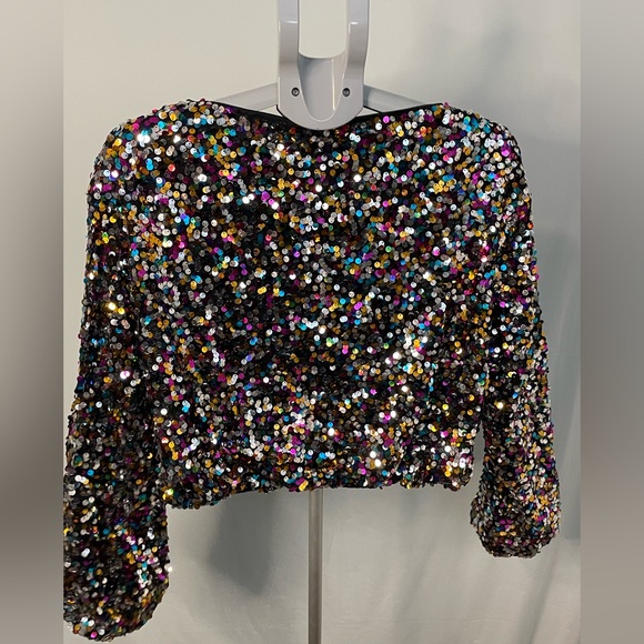 Sequin Multicolor Women's Top size XL - NWOT - Picture 5 of 9